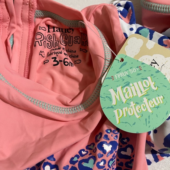 Cheetah hearts Rashguard swimsuit - Picture 7 of 7